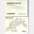 SHIMANO SEDONA Reel series INSTRUCTION GUIDE Parts List Diagram 500F 1000F 2000F 4000F 6000F