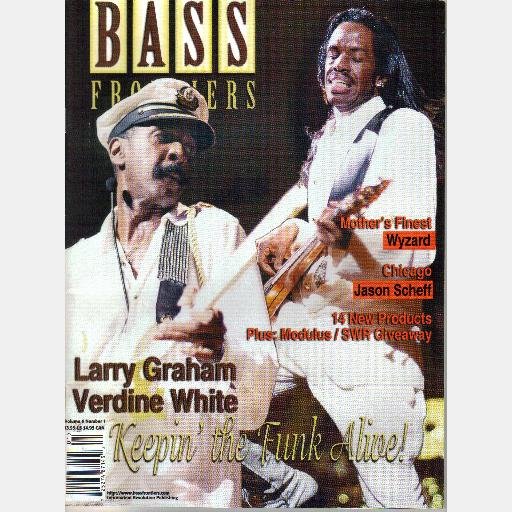 BASS FRONTIERS Magazine Vol 5 No 1 Jan Feb 1998 VERDINE WHITE Larry Graham KEITH HORNE Jason Scheff