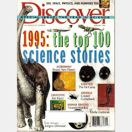 DISCOVER January 1996 Magazine THE TOP 100 SCIENCE STORIES 1995
