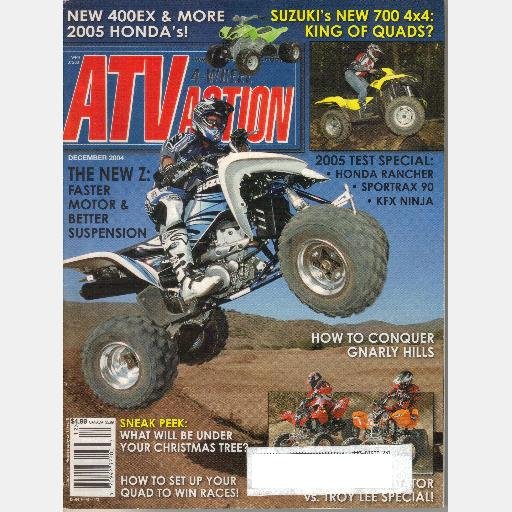 4 Wheel ATV Action December 2004 Magazine Honda 400EX Rancher Sportrax