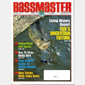 BASSMASTER December 1997 Magazine Volume 30 No 10 TVA SHAW GRIGSBY Shallow Water Electronics Course