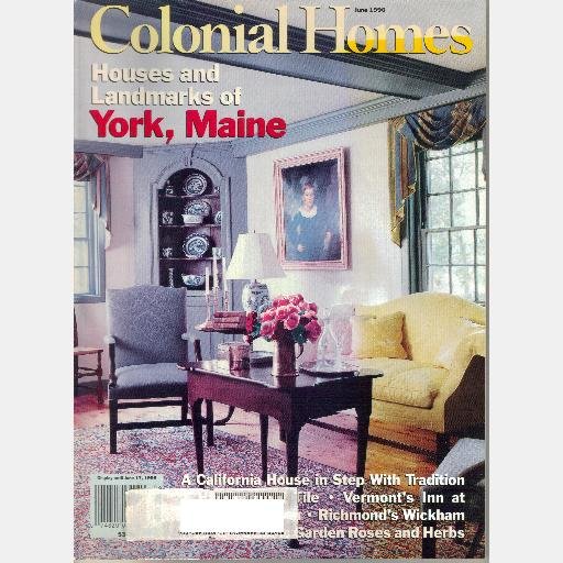 COLONIAL HOMES June 1996 Magazine YORK MAINE Wickham House Richmond Round Barn Farm Vermont
