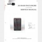 Fender SUNN 215 Bass Enclosure Service Manual 1998 021-1674-000