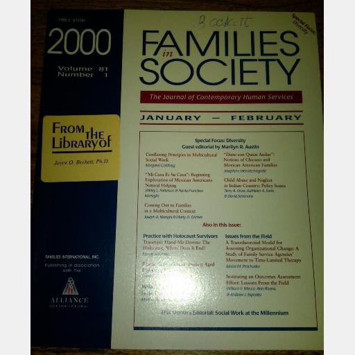 Families in Society The Journal of Contemporary Human Services January February 2000 Vol 81 No 1