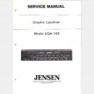JENSEN MODEL EQA-77 Graphic Equalizer SERVICE MANUAL 1989 PARTS Schematic PCB Layout