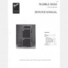 FENDER RUMBLE BASS Amp Service Manual 081 2100 000 amplifier 1997