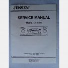 JENSEN JS 6300 STEREO SERVICE MANUAL AM FM CASSETTE PLAYER