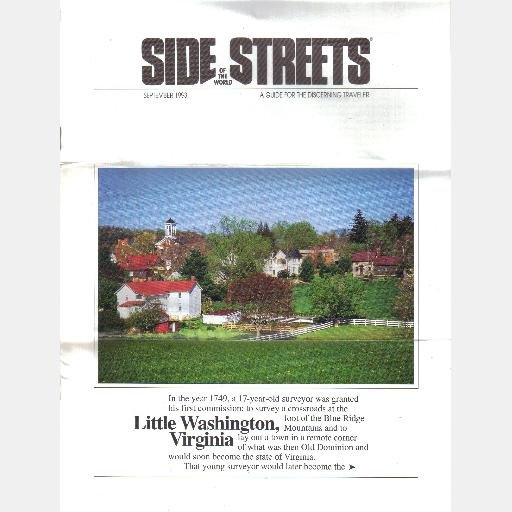 SIDE STREETS OF THE WORLD September 1993 LITTLE WASHINGTON VIRGINIA VA Ruby Jenkins