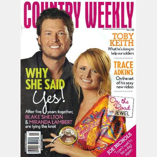 COUNTRY WEEKLY June 14 2010 BLAKE SHELTON Miranda Lambert TOBY KEITH Joe Nichols Trace Adkins