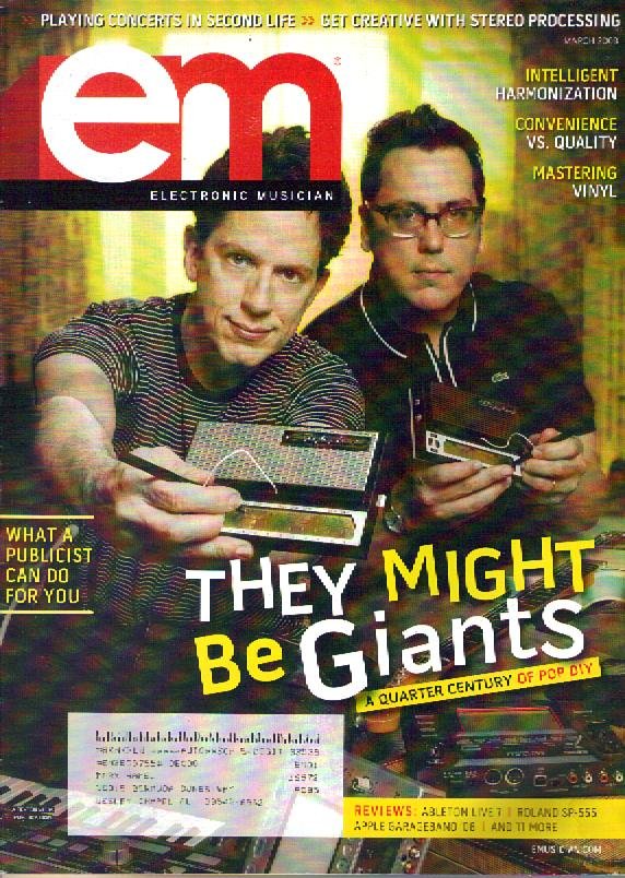 Electronic Musician Magazine, March 2008 (Vol. 24, Issue 3) John Linnell-John Flansburg