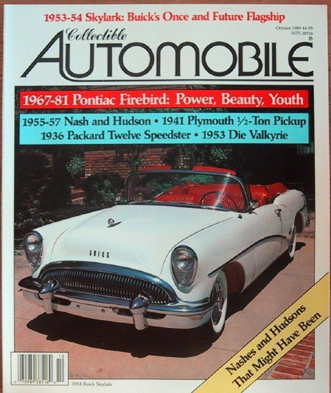 Collectible Automobile-October 1989-1967-1981 Pontiac Firebird, 55-57 Nash Hudson