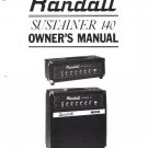 RANDALL INSTRUMENTS INC Owners Manual Schematic SUSTAINER 140 Amplifier Pre Amp