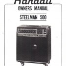 RANDALL INSTRUMENTS INC Owners Manual Schematic STEELMAN 500 Amplifiers Amp