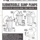 Water Ace Submersible Sump Pump Installation Manual Instructions Guide Models R5S-1 R3S R3V R2RSA