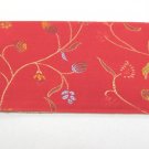 Red slip in case with Floral stitch