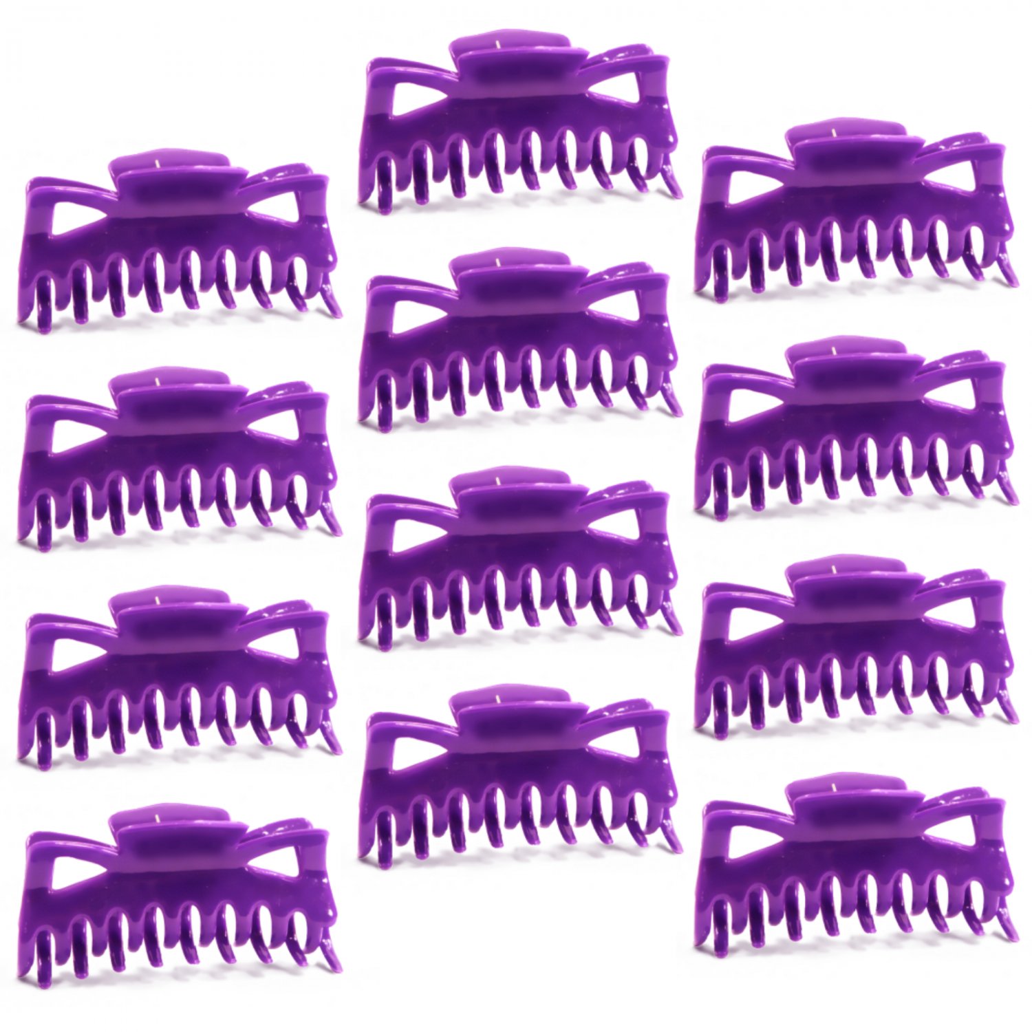Hair Claw Clips Large 4½" Purple Plastic Lot of 1 Dozen _1855x12