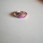 New Size 6 1/2 Gold Plated Clear Rhinestones & Purple Ring