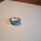 New Size 6 1/2 Gold Plated Loop Of Clear Rhinestones Ring