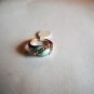 New Size 6 1/2 Gold Plated Lite Blue Enamel With Clear Rhinestones Ring