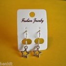 New Plastic Silver Heart With Cutout Hook Earrings For Pierced Ears