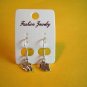 New Plastic Silver Feet Hook Earrings For Pierced Ears.