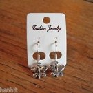 New Silver Butterfly Plastic Hook Earrings For Pierced Ears