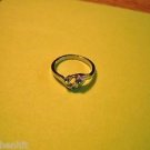 New Silver Plate Ring Four Clear Rhinestones Size 7 1/2