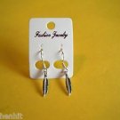 New Plastic Silver Feather Hook Earrings For Pierced Ears