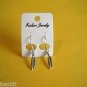 New Plastic Silver Feather Hook Earrings For Pierced Ears