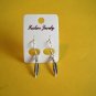 New Plastic Silver Feather Hook Earrings For Pierced Ears