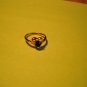 New Size 6 1/2 Gold Plated CZ round Black Rhinestone Ring Heart Mount