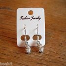 New Silver Plastic Owl Hook Earrings For Pierced Ears