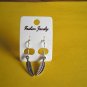 New Plastic Silver Long Feather Hook Earrings For Pierced Ears
