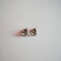 New Silver Heart Clear Rhinestone Post Earrings For Pierced Ears