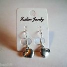 New Plastic  Silver Apple Hook Earrings For Pierced Ears