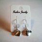 New Plastic Silver Apple Hook Earrings For Pierced Ears
