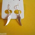 New Silver Plastic Wings Hook Earrings For Pierced Ears