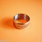 New Size 11.75 Hearts Frosted Stainless Steel Ring