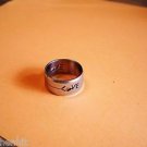 New Size 8.75 LOVE Frosted Stainless Steel Ring