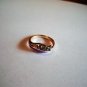 New Size 6 Clear Rhinestones With Purple Enamel Gold Plated Ring