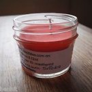 4 Oz Handcrafted Round Red Soy Jarred Candle Cinnamon Sticks-New