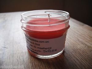 4 Oz Handcrafted Round Red Soy Jarred Candle Cinnamon Sticks-New