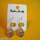 New Silver Plastic Padlock Hook Earrings For Pierced Ears