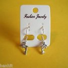 New Plastic Silver Dolphin Hook Earrings For Pierced Ears