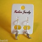 New Plastic Silver Seahorse Hook Earrings For Pierced Ears