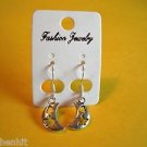 New Plastic Silver Moon, Heart, & Star Hook Earrings For Pierced Ears