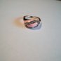 New Size 7 Lite Pink With Clear Rhinestones Gold Plated Ring