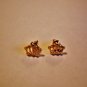 New Plastic Gold Crown Post Earrings For Pierced Ears