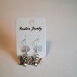 New Hook Silver Plastic Moth Earrings For Pierced Ears