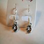 New Silver Plastic Moon & Star Hook Earrings For Pierced Ears